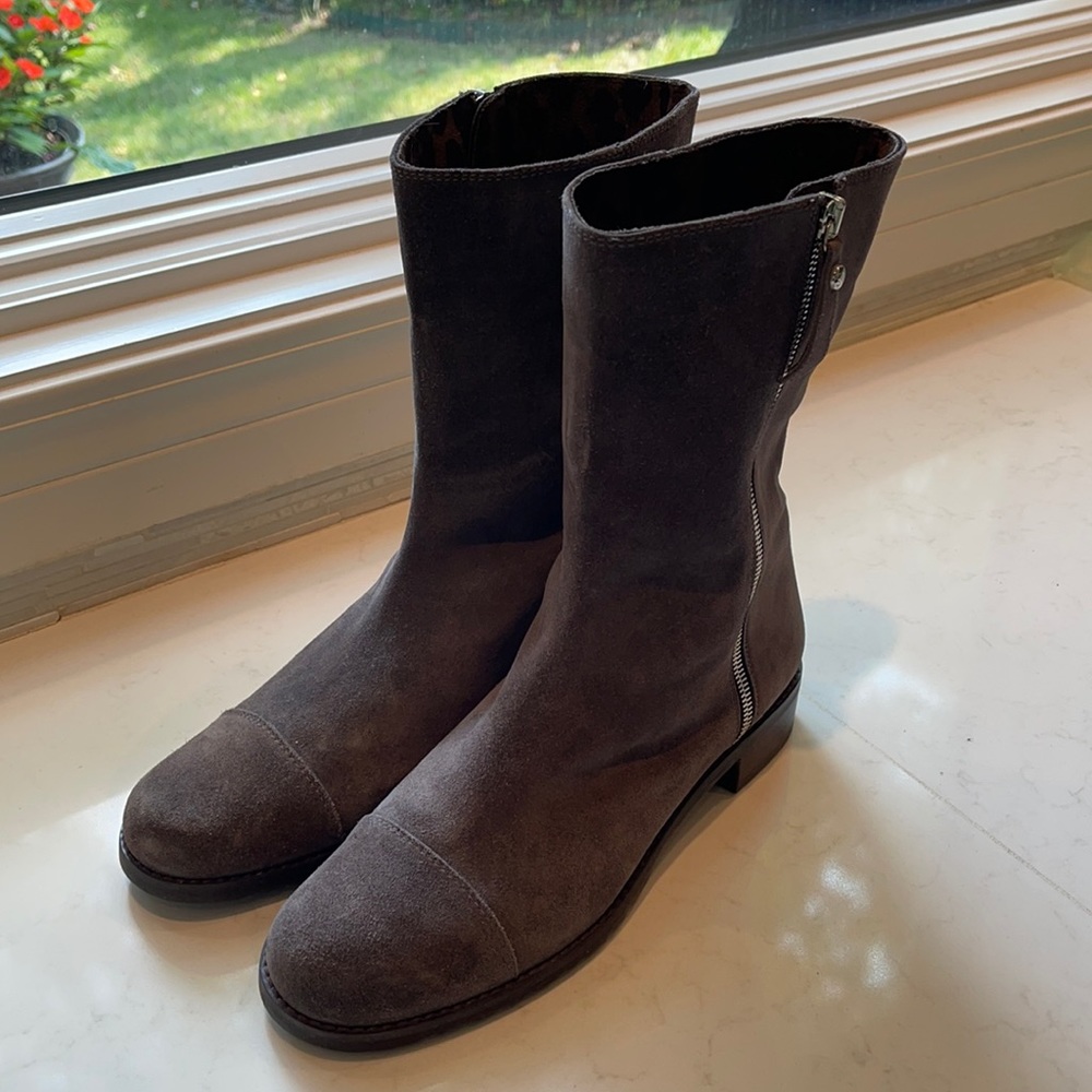 Stuart Weitzman gray mid-calf boots size 8.5